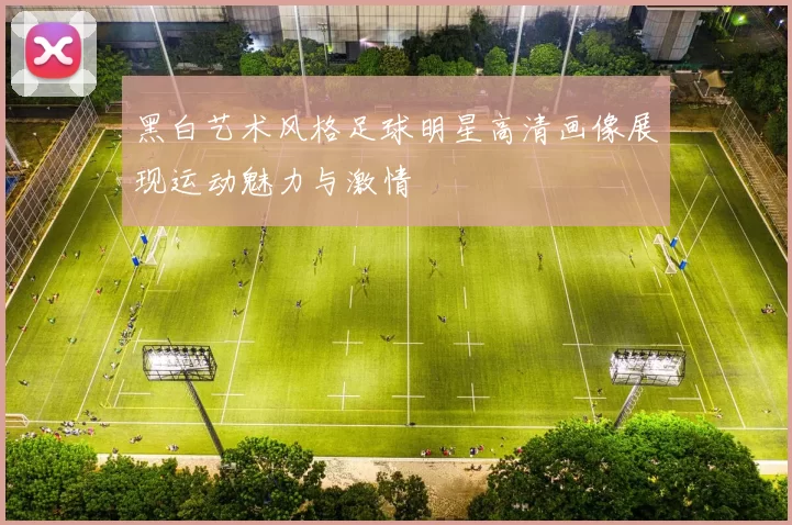 黑白艺术风格足球明星高清画像展现运动魅力与激情